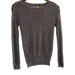 Freshman 1996 glitter gray high low sweater girls, XL 16